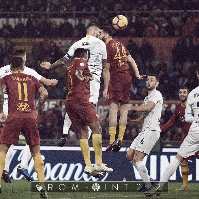 罗马主场3-3逼平国米,展现实力 罗马主场3-3逼平国米,展现实力